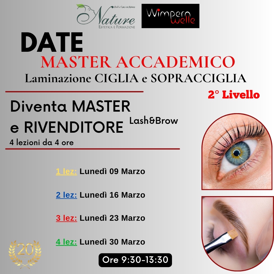 ACCADEMIA LAMINAZIONE CIGLIA E SOPRACCIGLIA 2° Livello